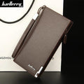 Men's Leather Wallet Brown Zippered